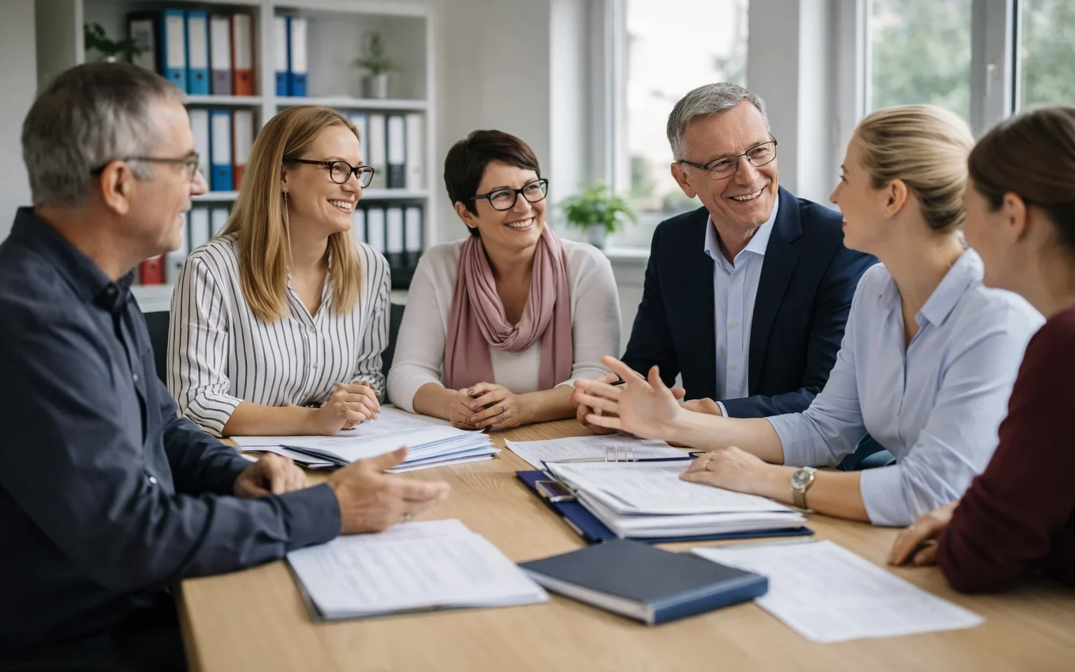 Team im Büro bei einer Besprechung